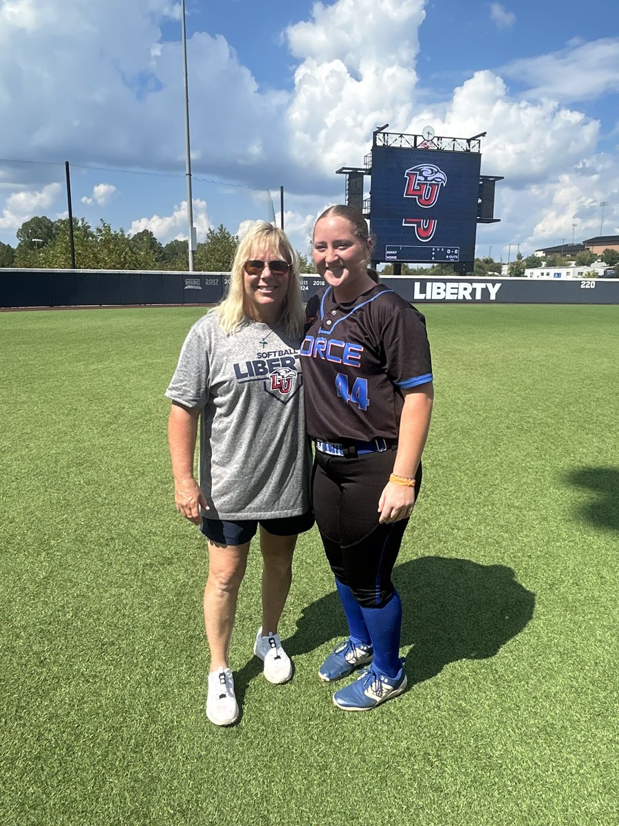 Freshman Kodi Hewitt attending camp at Liberty University.