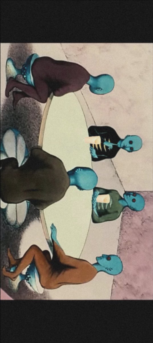 adampearce69's tweet image. i came back on twitter to post my Jew theory about fantastic planet

the theory is that they&apos;re Jews that&apos;s why they keep humans on a leash

(they&apos;re drinking from jew&apos;s cups because Jews have long noses)