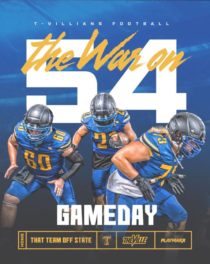 Brandon Thomas (@cheddarmoose) on Twitter photo THE WAR ON 54 IS TONIGHT!
<a href="/TvilleFB/">TvilleWarriorFootball</a> vs <a href="/_MurrayFootball/">Murray Spartans Football</a>
<a href="/TvilleUT/">Taylorsville City</a> vs <a href="/MurrayCityUT/">Murray City, UT</a>
Neighbor vs Neighbor
Taylorsville vs Murray High School Football Rivalry Night. With only 3 miles separating these schools, this game is always a grind! We look forward to the challenge of THE WAR ON 54 IS TONIGHT!
<a href="/TvilleFB/">TvilleWarriorFootball</a> vs <a href="/_MurrayFootball/">Murray Spartans Football</a>
<a href="/TvilleUT/">Taylorsville City</a> vs <a href="/MurrayCityUT/">Murray City, UT</a>
Neighbor vs Neighbor
Taylorsville vs Murray High School Football Rivalry Night. With only 3 miles separating these schools, this game is always a grind! We look forward to the challenge of