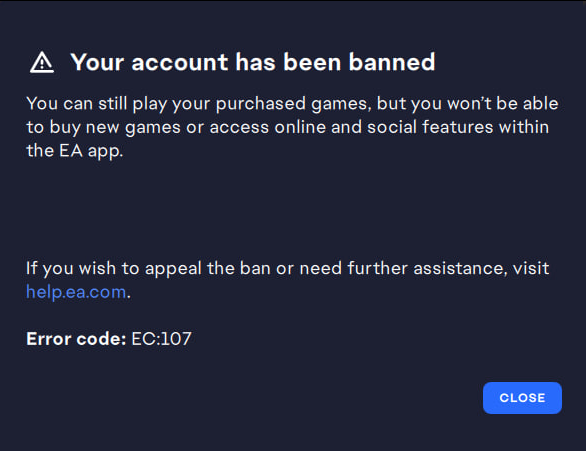 SpicyGayDog's tweet photo. So it turns out, having my Steam name, That matches my twitch name, that matches my twitter name, that doesn't match my EA name because they won't let you use the word "gay"  
Got my account banned...

If buying and playing the game through steam means that it uses the Steam name for multiplayer, instead of locking us to our EA client name, then why did I just get banned without warning. "SpicyGayDog" is not a hate crime, it is the name I've been using on that platform for the past 4 years and will continue to do so. 

I'm begging the BF devs and EA to look into this because banning me from EA services for my STEAM NAME is wild.