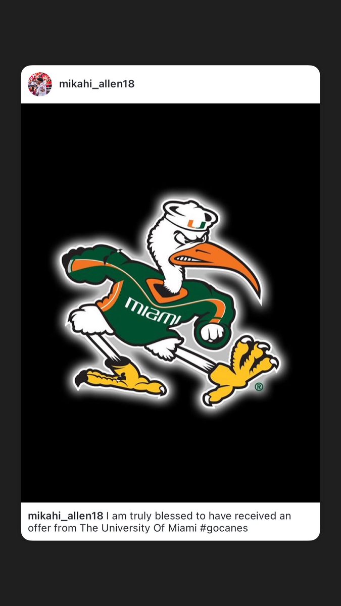 Mikahi Allen ⭐⭐⭐⭐ (@mikahi_allen18) on Twitter photo I am truly blessed to have received an offer from The University Of Miami <a href="/CanesFootball/">Miami Hurricanes Football</a> <a href="/On3Richie/">Richie O’Leary</a> <a href="/Rivals/">Rivals</a> @RivalsFriedman <a href="/On3sports/">On3</a> <a href="/247recruiting/">247Sports Recruiting</a> <a href="/247Sports/">247Sports</a> <a href="/DBP_Football/">Bosco Football</a> #Football #NJFootball #mikahi_allen18 I am truly blessed to have received an offer from The University Of Miami <a href="/CanesFootball/">Miami Hurricanes Football</a> <a href="/On3Richie/">Richie O’Leary</a> <a href="/Rivals/">Rivals</a> @RivalsFriedman <a href="/On3sports/">On3</a> <a href="/247recruiting/">247Sports Recruiting</a> <a href="/247Sports/">247Sports</a> <a href="/DBP_Football/">Bosco Football</a> #Football #NJFootball #mikahi_allen18
