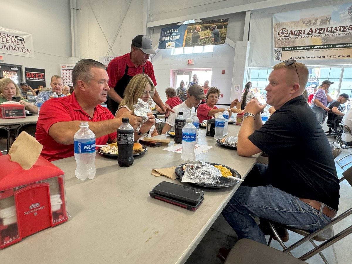 🌾 The Nebraska State Fair the perfect spot to connect! Our state board member, <a href="/LanceAtwater/">Lance Atwater</a>, had a great chat with <a href="/RepDonBacon/">Rep. Don Bacon 🇺🇸✈️🏍️⭐️🎖️</a> about the challenges our farm and ranch families are facing today. It's so important to keep these conversations going to make sure our community's