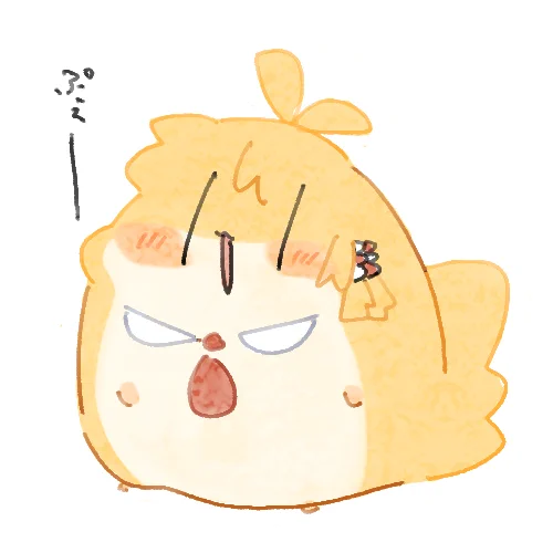 ニコ生の始めの方に試しに描いて透かしてずっと置いてたハムマキちゃん塗って置いときますね