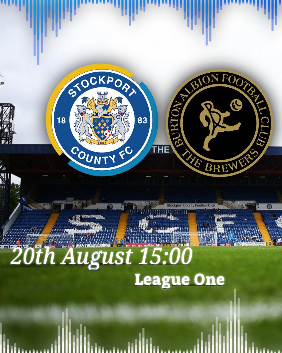 ⏮️ Can Counry bounce back against <a href="/burtonalbionfc/">Burton Albion FC</a> after dropping points at home?

🎙️<a href="/AdamThomsJourno/">Adam Hulme-Thomas</a> &amp; <a href="/waterho5438/">Ian Waterhouse</a> are your commentary team for this weekend’s League One fixture!

✅ Bring 3.5mm earphones to access this FREE service

#StockportCounty #AudioDescription
