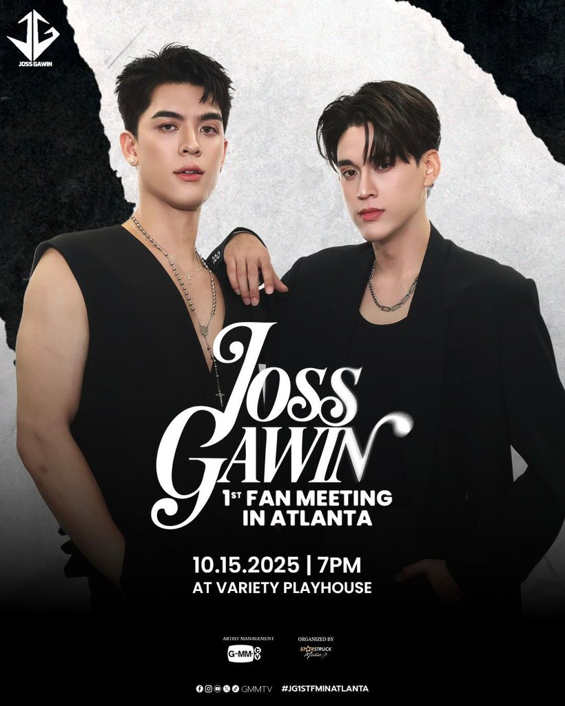 JOSSGAWIN 1st FANMEETING in ATLANTA 🇺🇸 📅 15 OCT 2025 at 🕖 7PM