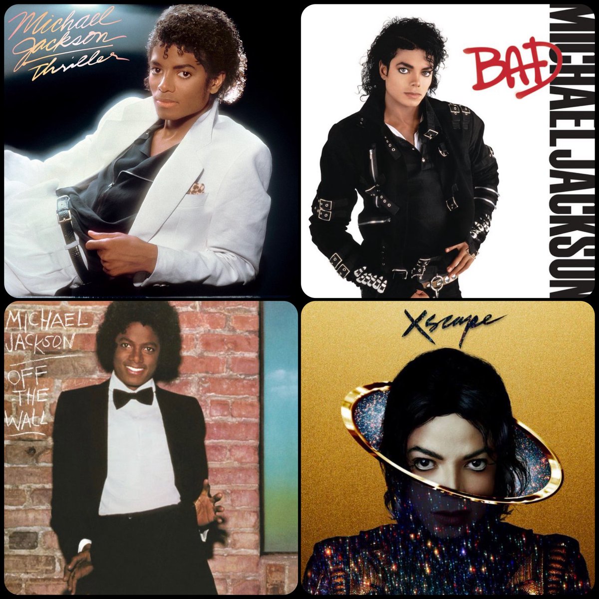 🚨Michael Jackson achieves 4 albums surpassing 1 million daily streams on Spotify for the first time ! 

-&gt;Thriller: 3,447,782 
-&gt;Bad: 1,952,898 
-&gt;Off the Wall: 1,036,844 
-&gt;Xscape: 1,015,104 (record) 🎯