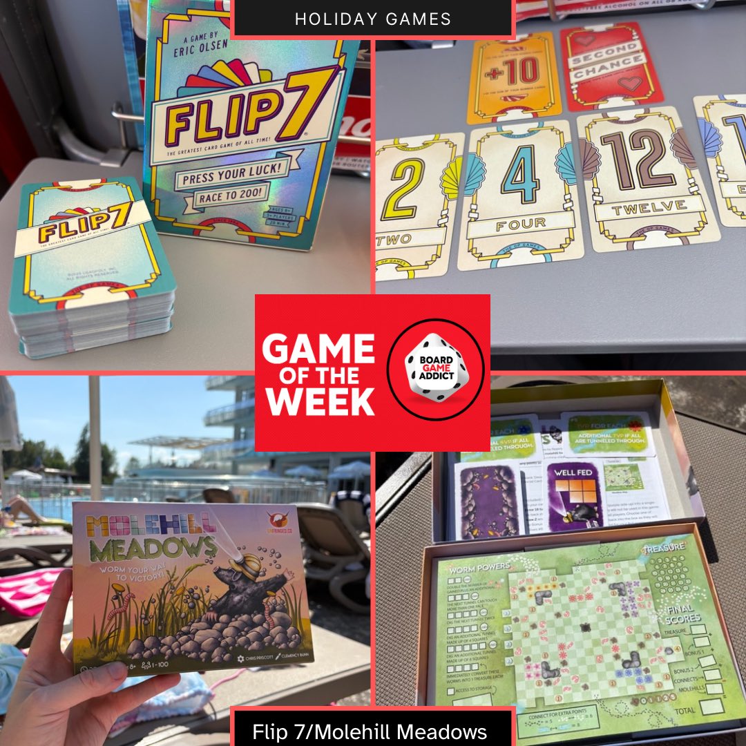 Board Game Addict (@boardadd) on Twitter photo Tough choice on Game of the Week this week so I cheated and went for two….FLIP 7 and Molehill Meadows <a href="/unfringedthings/">Chris Priscott - Unfringed</a> have both kept me entertainment on my summer holiday and both are must plays!
#gameoftheweek #play Tough choice on Game of the Week this week so I cheated and went for two….FLIP 7 and Molehill Meadows <a href="/unfringedthings/">Chris Priscott - Unfringed</a> have both kept me entertainment on my summer holiday and both are must plays!
#gameoftheweek #play