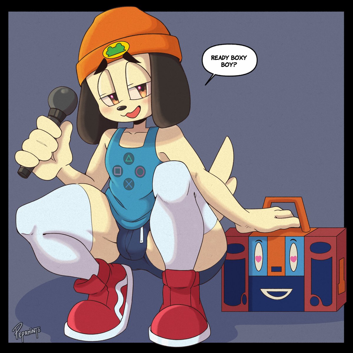 Get ready Boxy Boy, it’s time for Parappa’s practice round. (⸝⸝ᵕᴗᵕ⸝⸝)