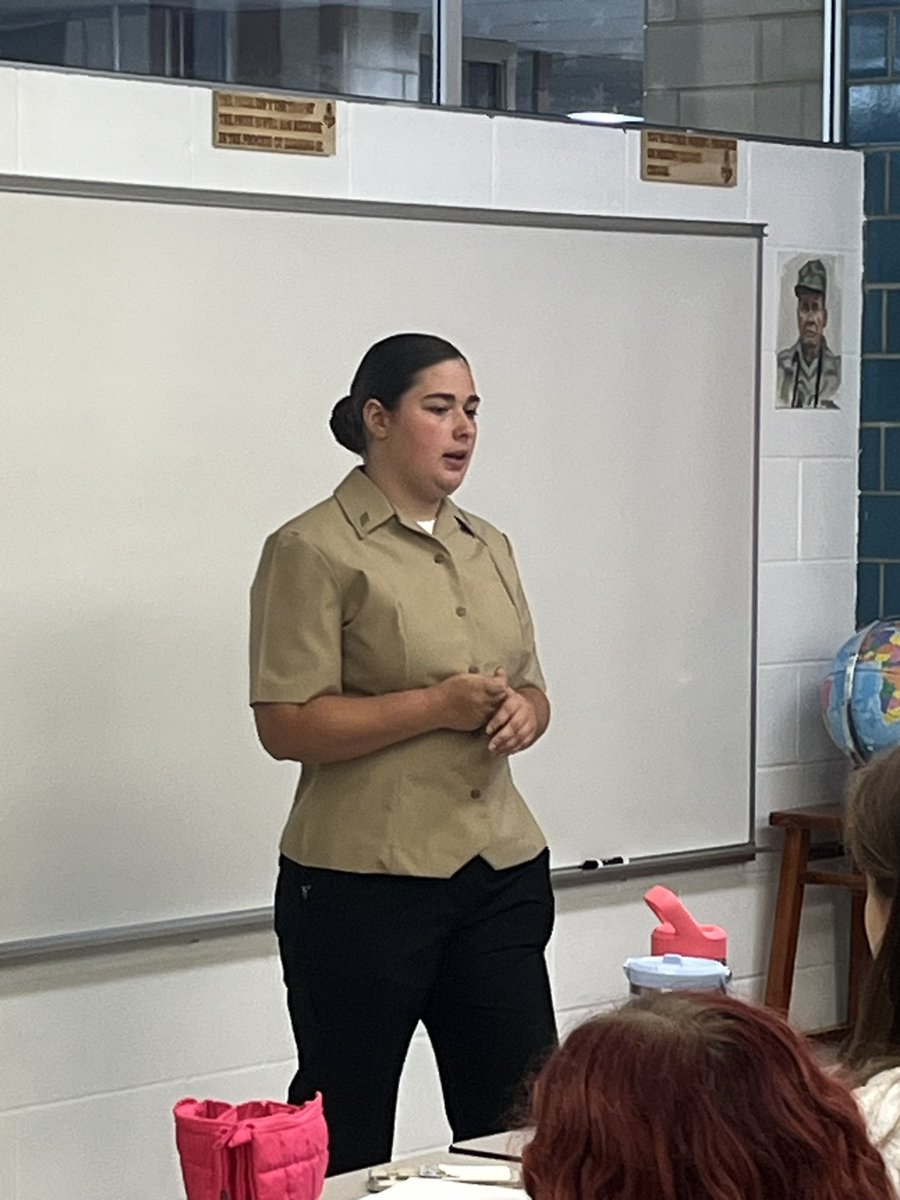 Love it when they come back home!! Thank you to Steele 2024 grad and Navy SN Keanna Sauvey for speaking to our cadets today about her service! She’s on her way to Japan on Monday!! 🇺🇸🇺🇸⚓️⚓️🇺🇸🇺🇸