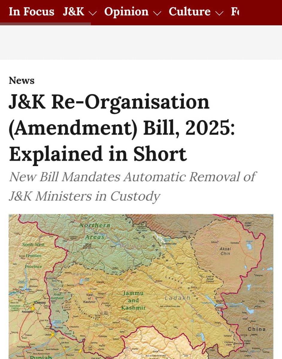 Delhi’s new bill allows the LG to remove J&amp;K’s CM and ministers if they are ja!led for over 30 days. It's unfair and giving more power to the center and weakening local self-rule.