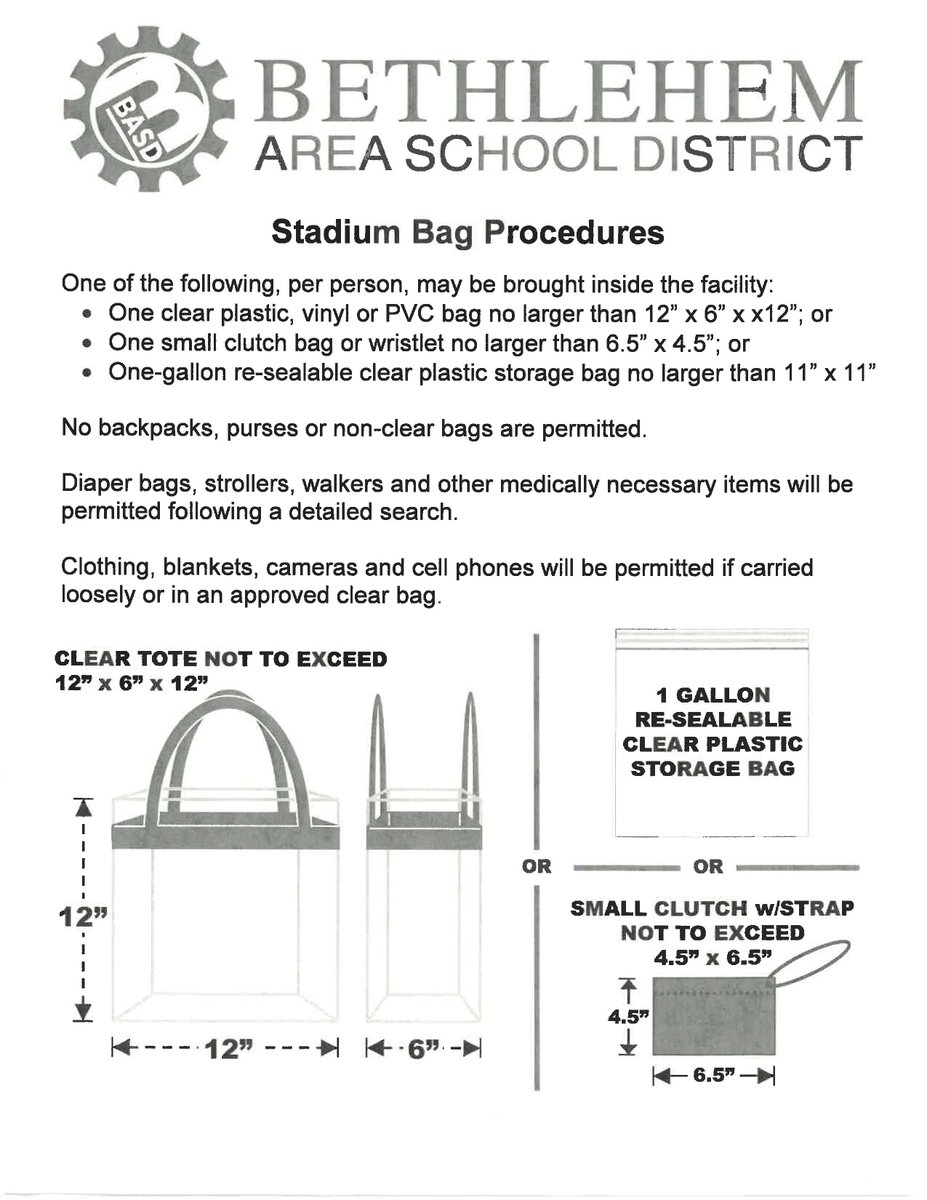 SUN-SPLASHED SATURDAY SHOWDOWN
The weather looks niccccce (84 and sunny 🌞) for our football 🏈 opener at noon Saturday vs. Downingtown West at BASD Stadium.
Be sure to get your tickets early and review our bag policy!