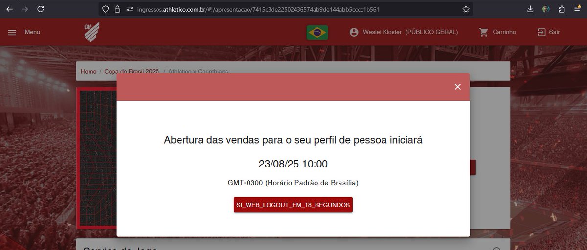 WesKloster's tweet photo. Perdi metade do restante da minha vida de nervoso pra comprar o ingresso nesse site do caraio, quando entra os cara fala que vai liberar a venda pra visitante do Corinthians amanhã https://t.co/RflJKjHe6W