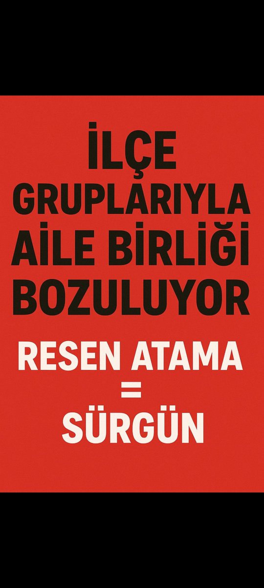 Aile yılında aileye zulüm edilmesin.

#ResenAtamalarKalksın