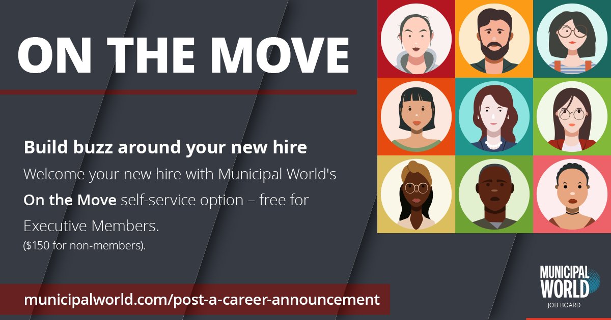 Career announcements are a powerful way to celebrate promotions &amp; new hires. They highlight key staff and profile your organization within the municipal community. And they're free for Executive Members! municipalworld.com/post-a-career-… #Careers #MunicipalJobs #LocalGov