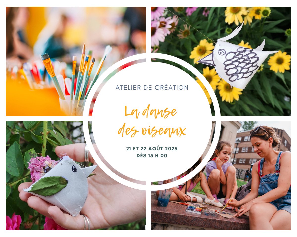 INVITATION 🎯
Festival de dance contemporaine de Sherbrooke
Aujourd'hui 22 août 2025, dès 15h00,
joignez-vous aux médiatrices du Musée des beaux-arts de Sherbrooke pour un atelier créatif hautement inspirant dans le cadre du FDCS 
Activité GRATUITE!
😉✨👇