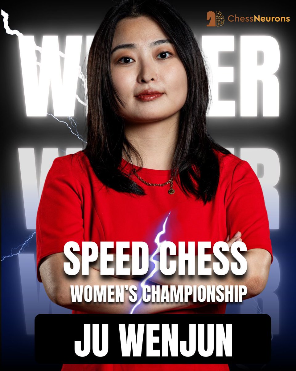 ChessNeurons's tweet photo. Ju Wenjun clinches the Women's Speed Chess Championship by defeating Hou Yifan.

#JuWenjun #SpeedChess #WomensChess #ChessChampion #ChessLife #SpeedChessChampionship #ChessCommunity #ChessLove #ChessLegends https://t.co/9ulTeq5kbZ