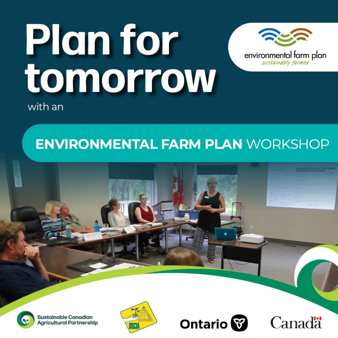 5th Edition EFP workshops in Quinte (10am–3pm) — Madoc Oct 1&amp;8 tinyurl.com/mfe9msw7 | Bloomfield Nov 6&amp;13 tinyurl.com/stsx9ues | Codrington Dec 3&amp;10 tinyurl.com/t6chpxsh | Roblin Jan 20&amp;27 tinyurl.com/mpcs8sbm
#OntAg #EnvironmentalFarmPlan #efp #ontariosoilcrop