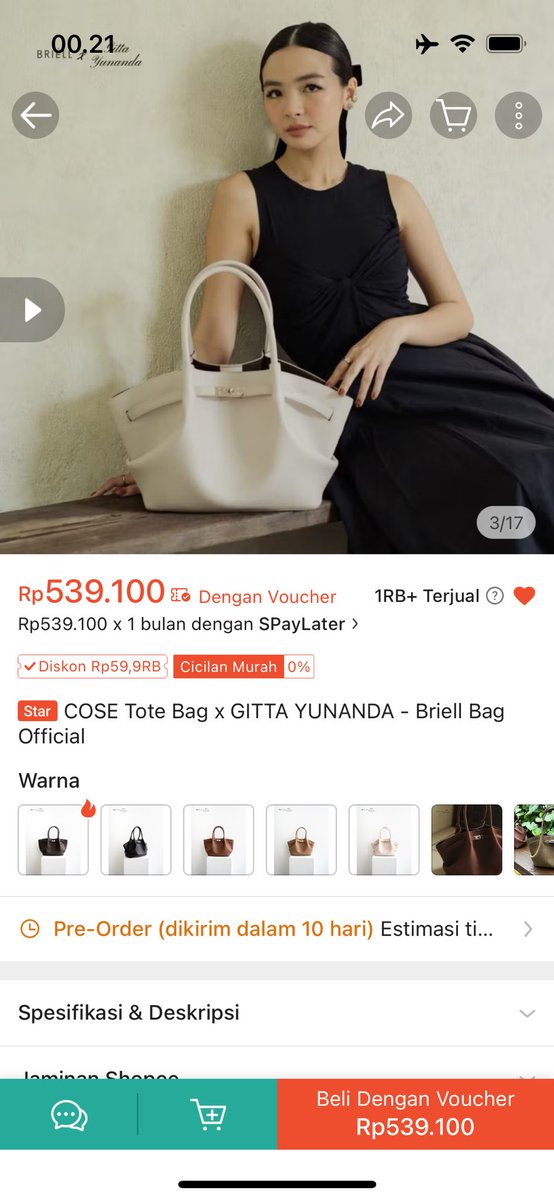 annapark1227's tweet photo. gais, ada yg mau beli tasku ga warna putih 480k aja blm dipake samsek dan masi ada boxnya

kl beli di official storenya briell masi segini harganya https://t.co/vLXtXQjYNf