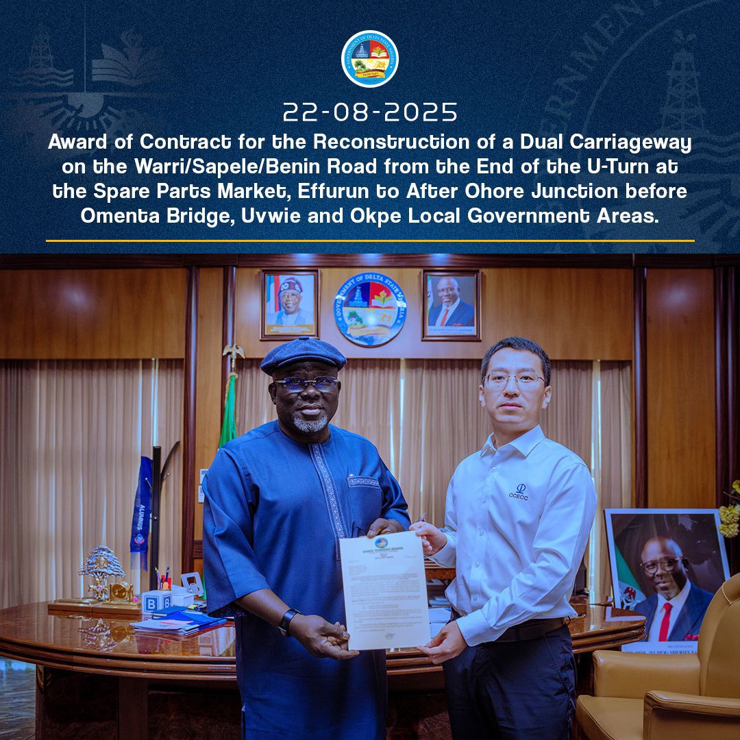 A_She_King's tweet photo. Anyone who has driven the Warri–Sapele–Benin Road knows how tough it has been, traffic jams, accidents, wasted fuel, wasted time.

@RtHonSheriff has now approved a complete reconstruction of this busy dual carriageway. 

#MOREAgenda https://t.co/klrp2V8rxf
