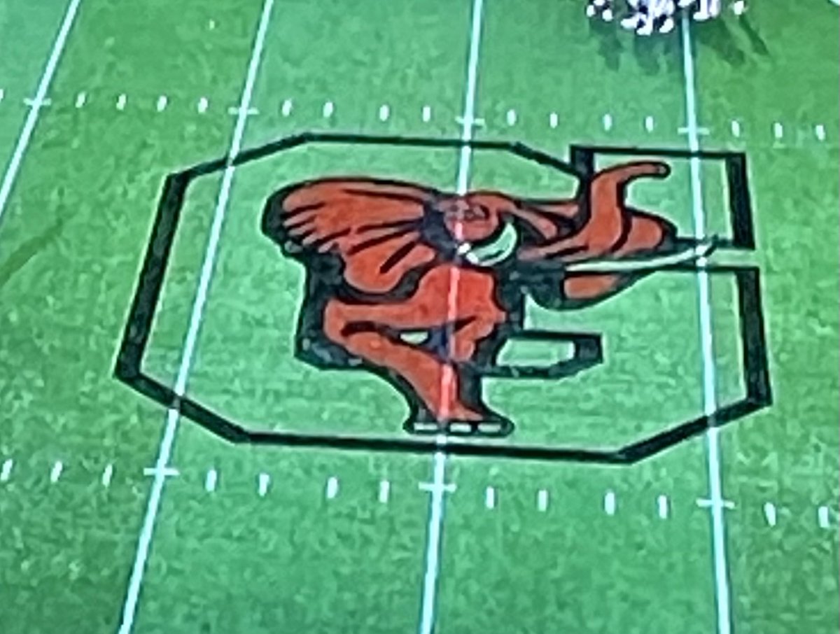 ⁦<a href="/AlabamaFTBL/">Alabama Football</a>⁩ ⁦<a href="/Greg_Byrne/">Greg Byrne</a>⁩ This is the field logo of the Gainesville HS Red Elephants. Look how cool and intimidating this looks on a HS field. Now just imagine how cool Alabama’s Block A w/ the Elephant would look on Saban Field at BDS!