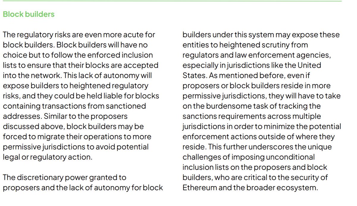 Nikhil Raghuveera (@pumpernikhil) on Twitter photo Spot on from <a href="/ameensol/">Ameen Soleimani</a>. We (<a href="/0xPredicate/">Predicate</a>) literally co-authored a report on the policy and legal implication of inclusion lists with <a href="/TeamPOSA/">Proof of Stake Alliance (POSA)</a> and discussed how something like this is a bad idea. And then we gave a talk on these same points at the <a href="/BlockchainAssn/">Blockchain Association</a> Summit last Spot on from <a href="/ameensol/">Ameen Soleimani</a>. We (<a href="/0xPredicate/">Predicate</a>) literally co-authored a report on the policy and legal implication of inclusion lists with <a href="/TeamPOSA/">Proof of Stake Alliance (POSA)</a> and discussed how something like this is a bad idea. And then we gave a talk on these same points at the <a href="/BlockchainAssn/">Blockchain Association</a> Summit last