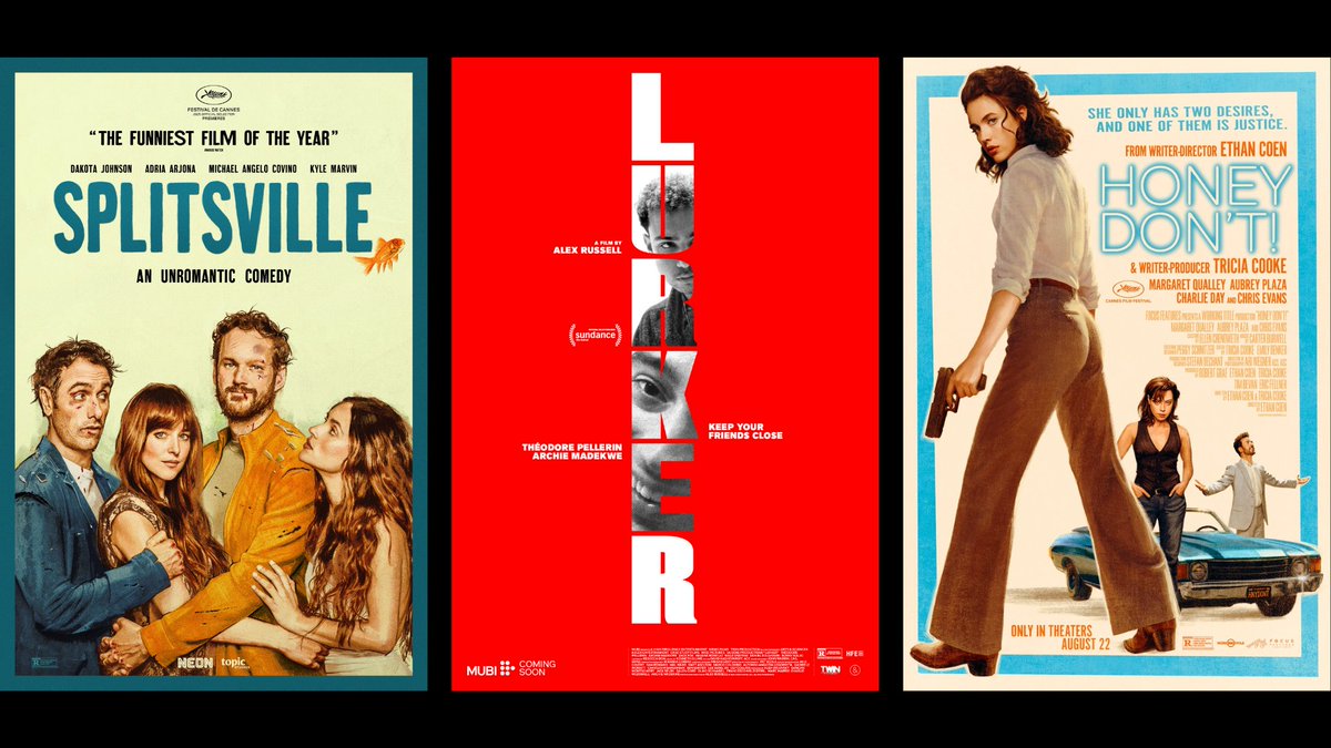 New movies hitting the big screen today: 

🎭 SPLITSVILLE
👀 LURKER
🕵️‍♀️ HONEY DON'T!
