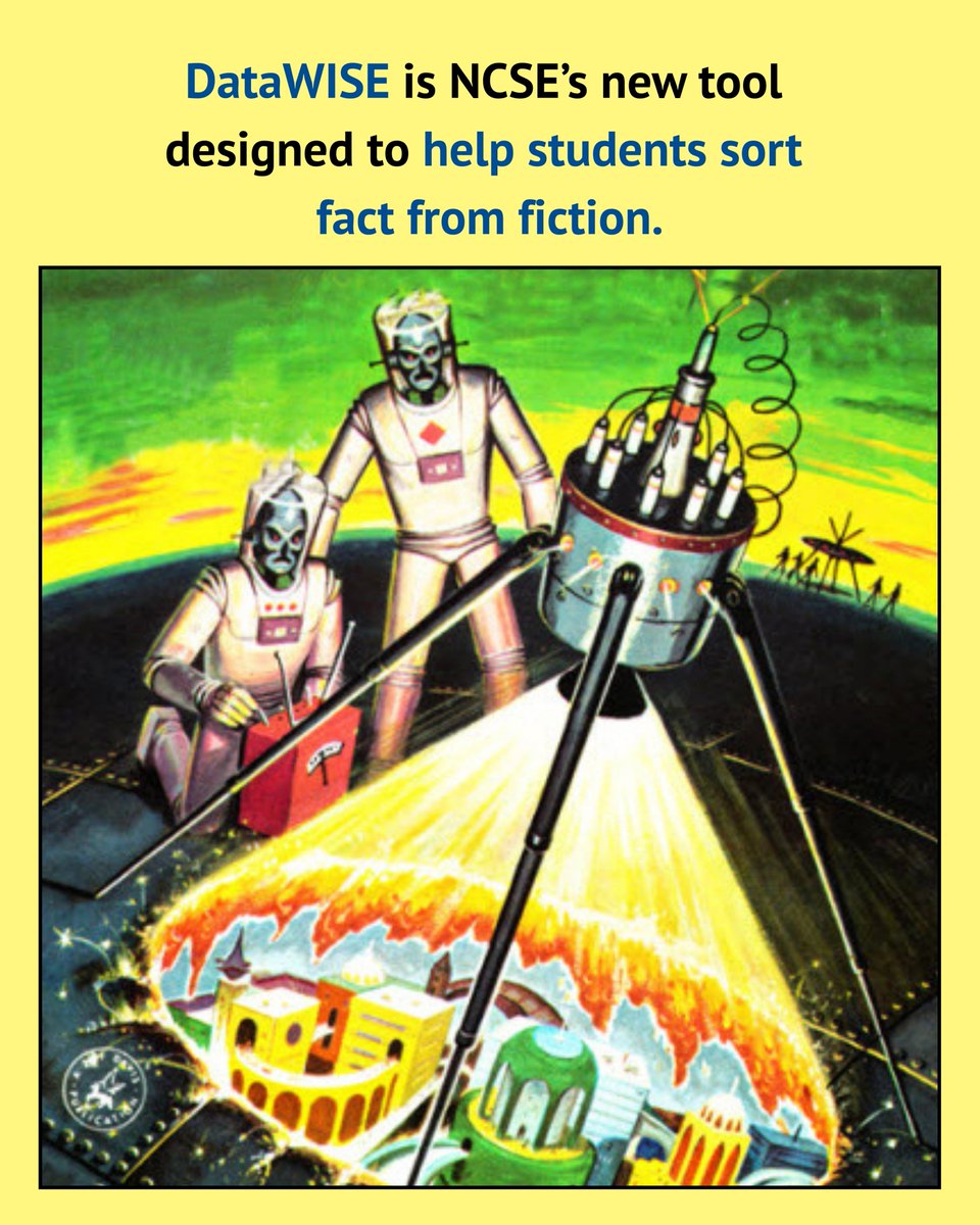 Teachers and educators, have you heard about NCSE's data and media literacy tool called DataWISE? We've expanded it to include 6 lessons and activities designed to equip students with the skills they need to navigate a world full of misinformation. ncse.ngo/datawise #scied