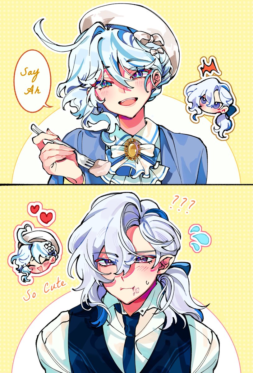 ✨💕
A kiss that stains me with love  
Grazie for your sweet affection

(A) Tofu
Cms by Kagami

#NeuviFuri #ヌヴィフリ