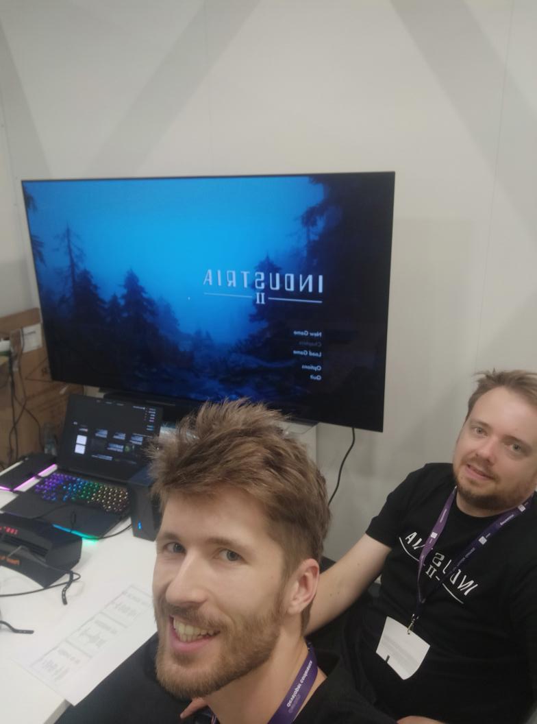 Speechless. Our team met the first time in real life after working together for 10 years, at gamescom.

And people played INDUSTRIA 2 in a huuuge booth. Met sooo many cool people.

What a ride 💛