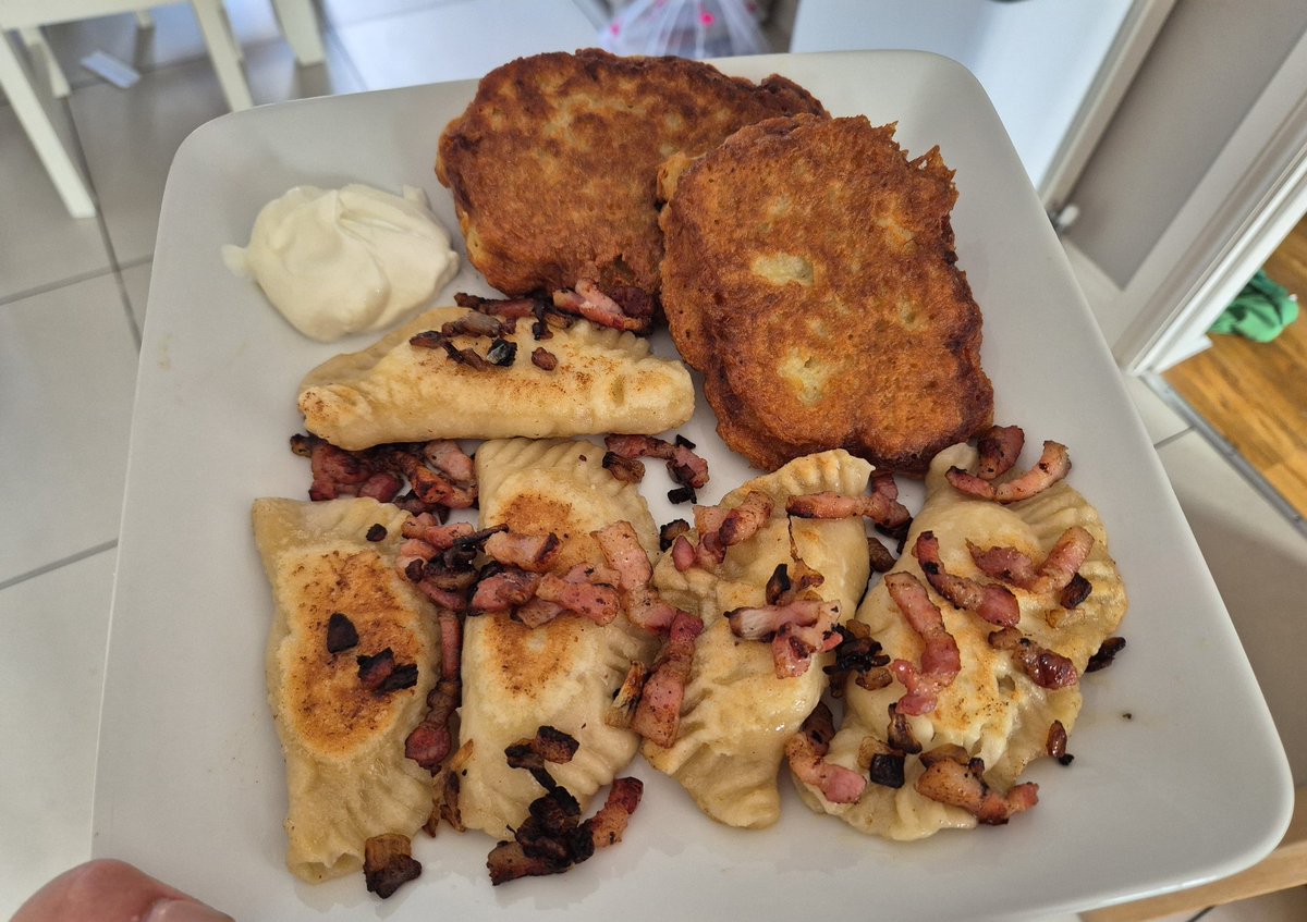 Made pierogi for the first time. Don't know why I do it to myself, kitchen looks like the coke scene from Scarface now