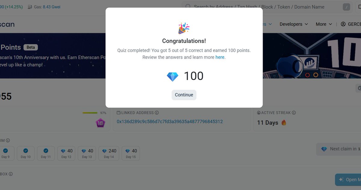 GercekKriptocuu's tweet image. 💎#Etherscan'e yeni quiz geldi! "Test Your DeFi Summer 2020 Knowledge" quizini doğru cevaplayarak 100 Etherscan puanı kazanabiliyoruz. Cevapları aşağıya bırakıyorum, ona göre quizi tamamlarsınız🤞
1- Yam Finance
2- Curve Finance
3- Introduced $COMP rewards for liquidity…