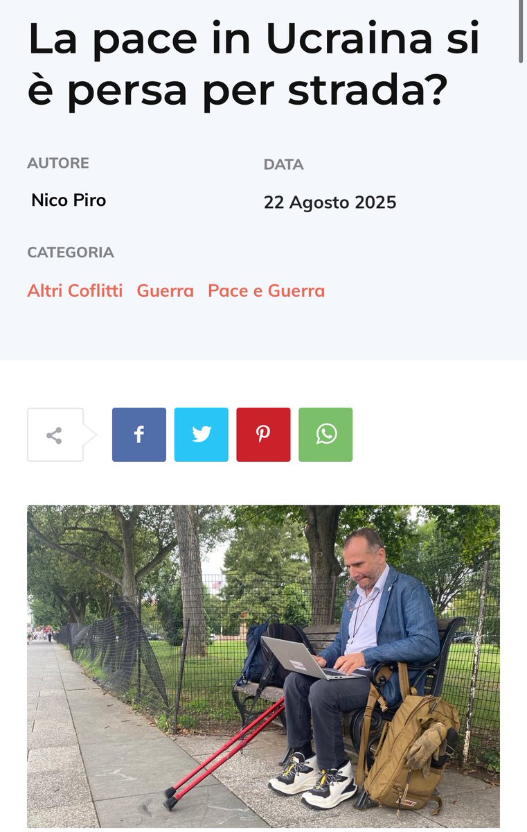 Che sta accadendo alla pace tra Russia e Ucraina ? Perchè lo stallo dopo il vertice alla Casa Bianca? I problemi di Trump? Dell’Europa?
La mia opinione 👇

nicopiro.it/2025/08/22/la-…