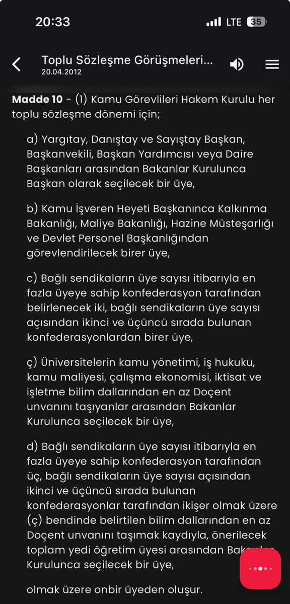 Kamu Görevlileri Hakem Kurulu 11 üyeden oluşmakta olup, kurulun oluşumu şu şekildedir.