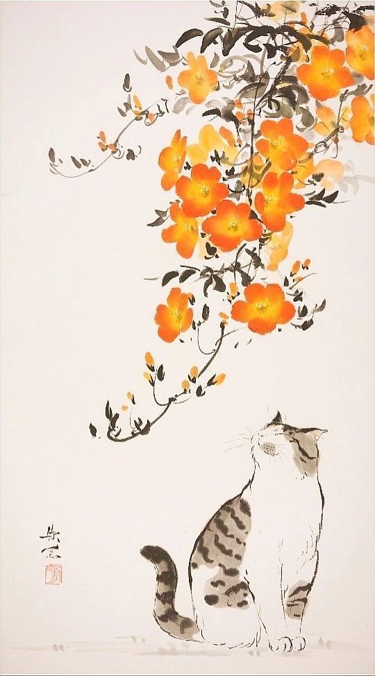In ancient Chinese culture, the cat is a creature of fire: restless, agile, and alert. Its love for climbing, disdain for rain, and twitchy startle reflex all echo fire’s nature: quick, unpredictable, and energetic. 
Cats, like tigers, fall under the 寅 sign and are linked to