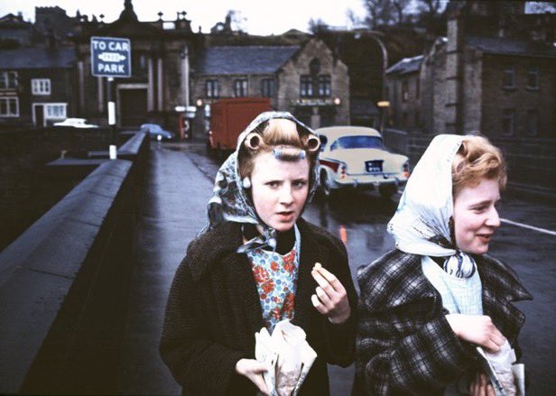 Mill girls, Elland, west Yorkshire, 1965, photo by John Bulmer.