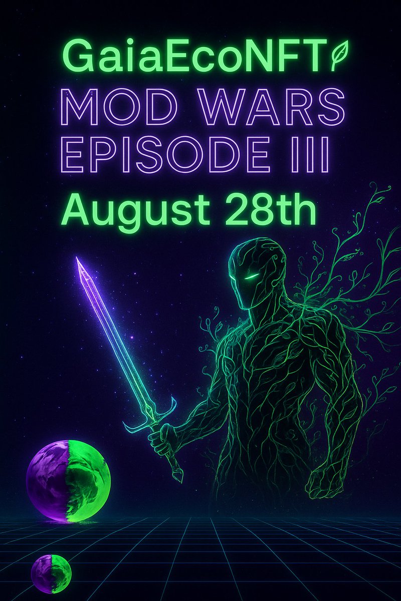 Gaia called, and I answered 🌱
<a href="/GaiaEcoNFT/">Gaia Ecosystem</a> is sending me as our Team Champion for <a href="/wolfswapdotapp/">Wolfswap | Swap & Earn</a> MOD WAR EPISODE III ⚔️  

See you August 28th, Wolfpack 🐺