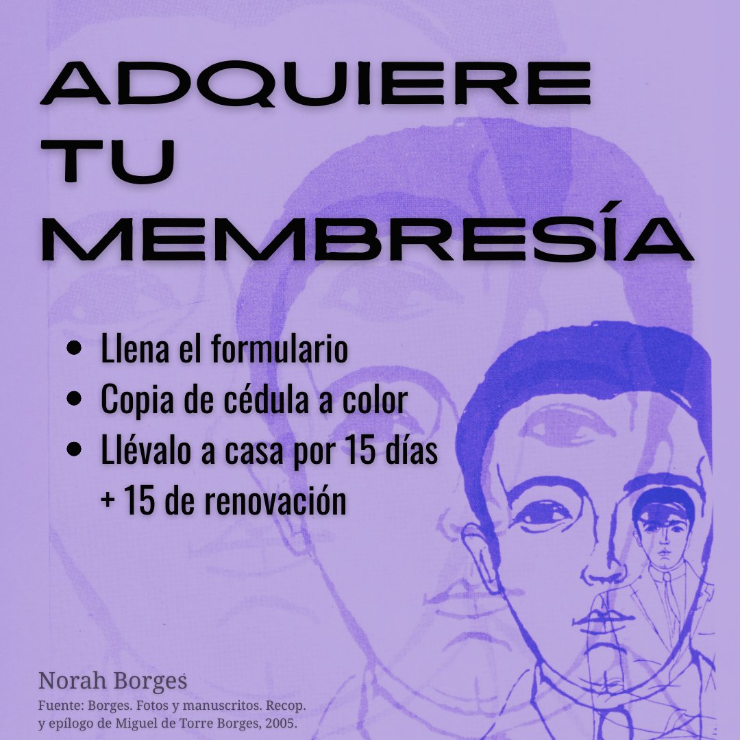 Efemérides | 24 de agosto
Recordamos el nacimiento de Jorge Luis Borges (1899–1986), uno de los grandes escritores del s. XX

Accede al préstamo de sus libros —y más de 100 mil títulos— con nuestra membresía
Ven por Borges y déjate cautivar por nuestros libros.

#libros #Borges