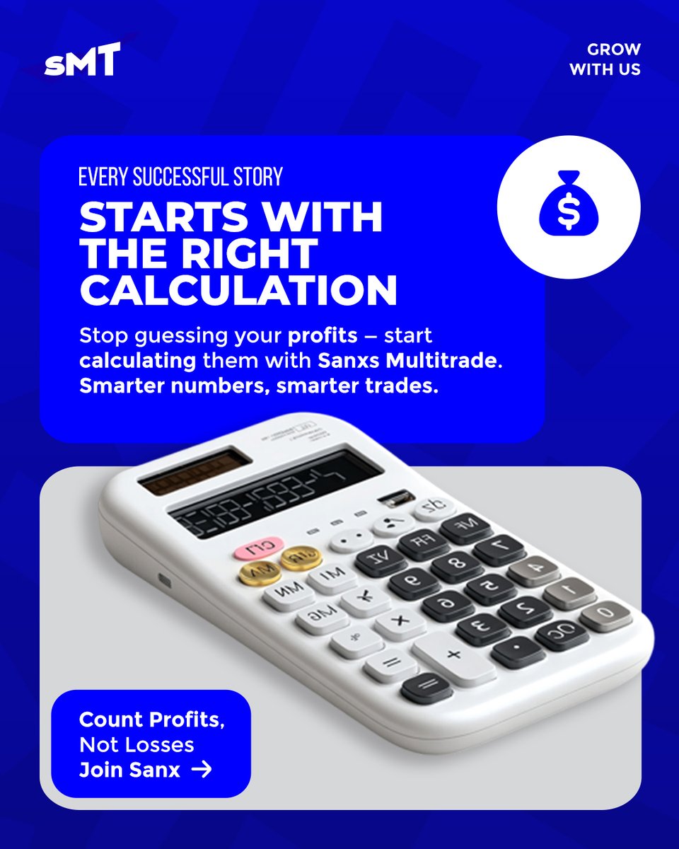 Sanxmultitrade's tweet image. Your profits, precisely calculated.
Sanx Multi Trade empowers traders with the right tools, insights, and accuracy to trade smarter and grow faster.

#SanxMultiTrade #ProfitWithPrecision #SmartTradingTools #MarketClarity #FinancialGrowth #TradingSolutions #TradeConfidently