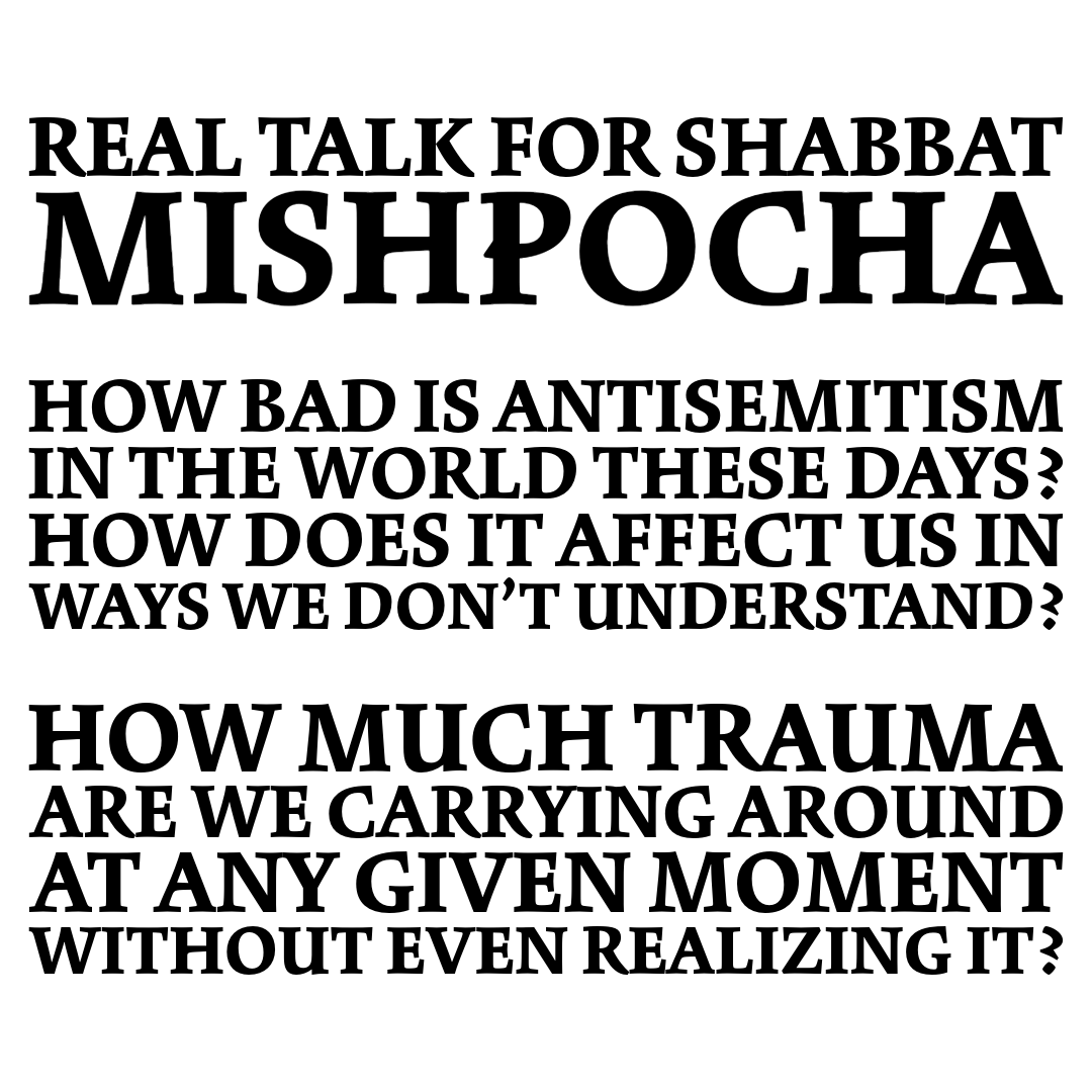 Real talk for #shabbat - #mishpocha How bad is #antisemitism in the world these days? How much does it affect us in ways we don’t fully understand? And how much #trauma are we carrying around at any given moment without even realizing it? 

#jewish #shabbatshalom PART 1/7