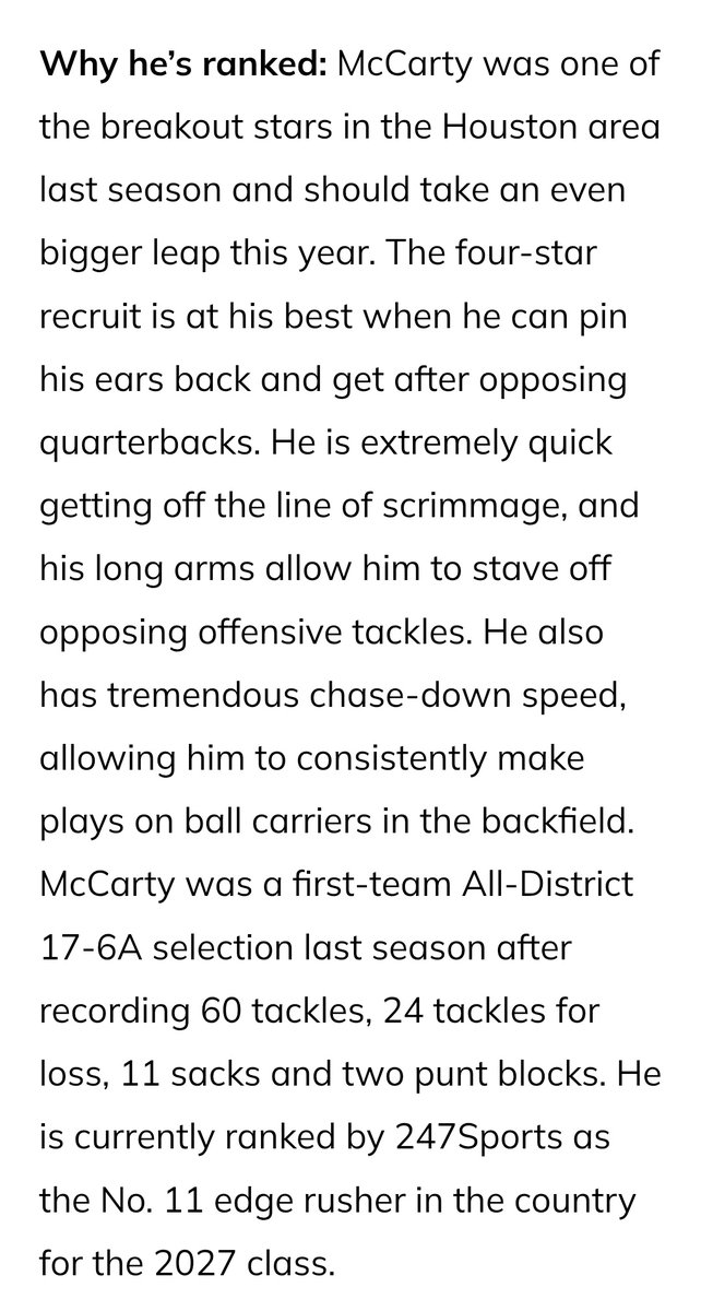 Kaden B. McCarty 🇳🇬 (@5star_kaden) on Twitter photo Blessed to be recognized and ranked by the <a href="/HoustonChron/">Houston Chronicle</a> and <a href="/JonPoorman/">Jon Poorman</a> in their FAB 50 @ lucky #13. Thanks to all my teammates and coaches for making it happen. <a href="/CyFallsFB/">CyFalls Football</a> <a href="/ChrisFairAgent/">Christopher Fair</a> Blessed to be recognized and ranked by the <a href="/HoustonChron/">Houston Chronicle</a> and <a href="/JonPoorman/">Jon Poorman</a> in their FAB 50 @ lucky #13. Thanks to all my teammates and coaches for making it happen. <a href="/CyFallsFB/">CyFalls Football</a> <a href="/ChrisFairAgent/">Christopher Fair</a>