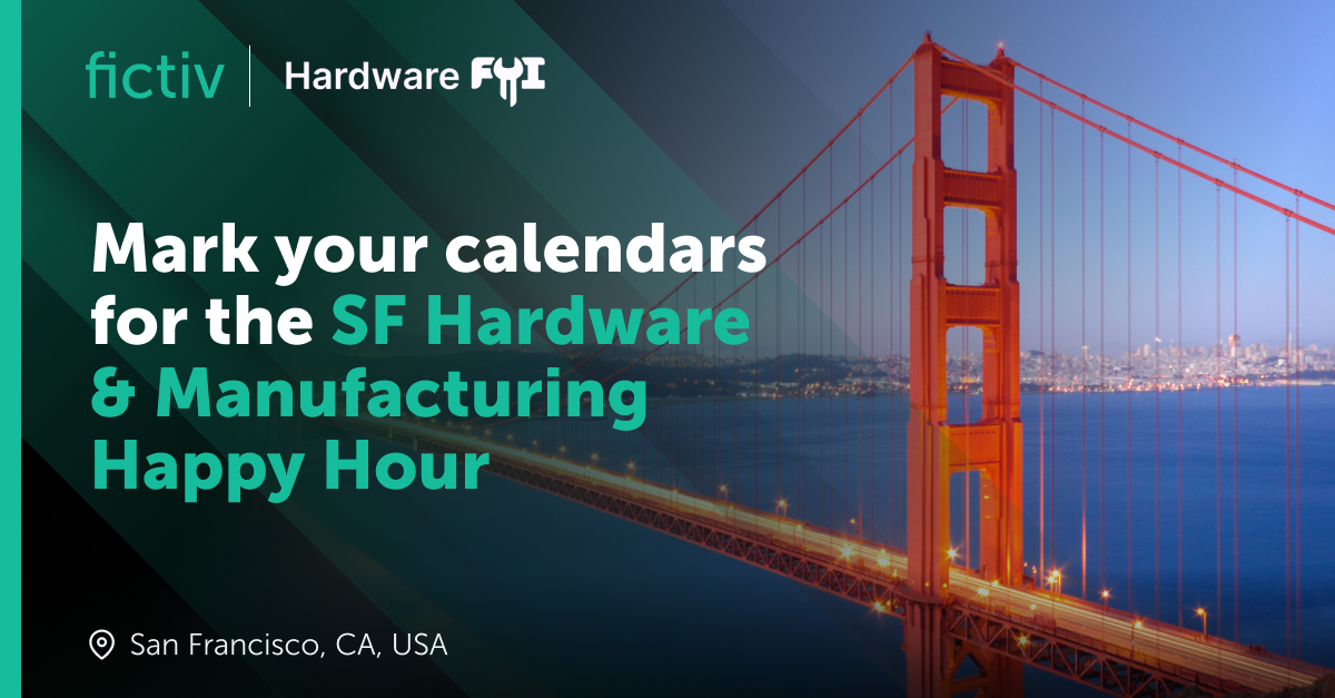 fictiv's tweet image. Calling all engineers, founders, and builders 📣
We’re hosting a Hardware & Manufacturing Happy Hour with @hardwarefyi in SF next week, bringing together the teams designing and building the future.
Join the waitlist: lu.ma/kpnxz44d
#HardwareEngineering #TechEvents