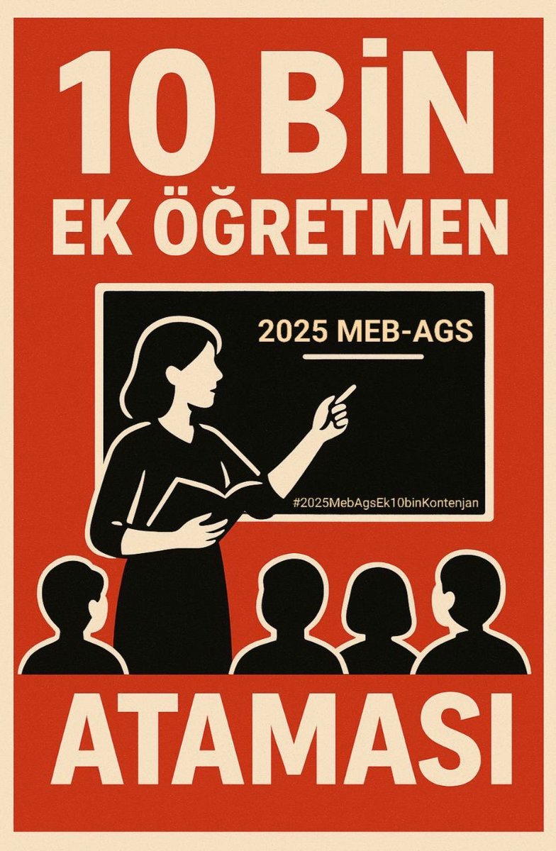 Öğretmen bekletilmez, görevlendirilir.#2025MebAgsEk10binKontenjan