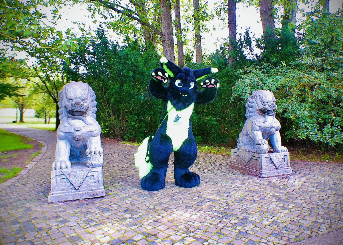 Blackpoint187's tweet photo. Grrr, fear me!
Happy #FursuitFriday 💚 https://t.co/j0cIuSeBzc