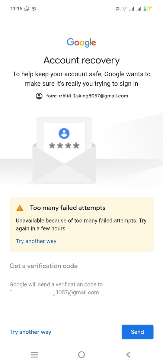 Farmans13082505's tweet image. &quot;@Google @gmail I’m unable to access my Gmail account due to 2-Step Verification. The recovery options are looping back to the same email, and I can’t sign in. Please help me recover my account urgently. #Gmail #GoogleSupport&quot;
