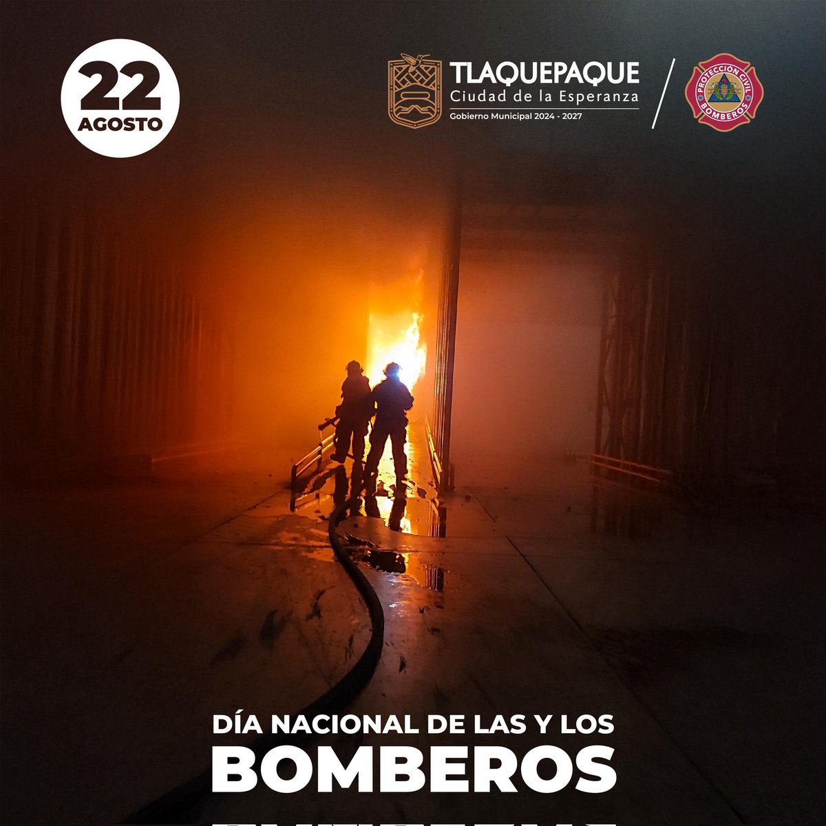 👨🏻‍🚒👩🏻‍🚒🚒 Hoy celebramos a nuestras bomberas y bomberos, quienes con valentía y corazón protegen a Tlaquepaque en cada emergencia.

🙌 Gracias por su dedicación, por ser esperanza y fuerza en los momentos más difíciles🤍.