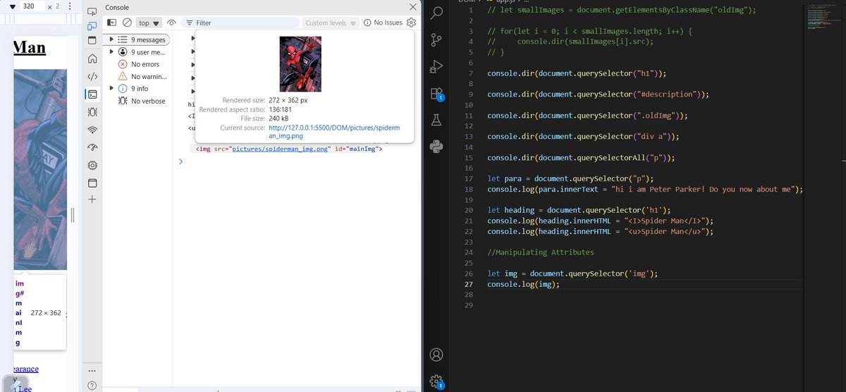 payalbains53359's tweet image. Day 54 of #100DaysOfCode ✅
Revisited MST for a quick refresh 🧠
Then dove deep into the DOM in Web Dev 🌐
🔍 Explored:
• Element selection by ID, class & tag
• querySelector magic etc.
#100DaysofCode #JavaJourney #CodingChallenge
@ApnacollegeX @ShradhaKhapra_