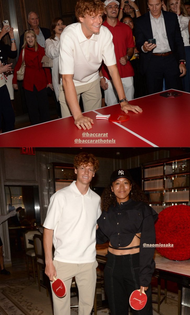 Jannik Sinner and Naomi Osaka playing Ping Pong last night ahead of the U.S. Open. 

🏓❤️

(via Jannik’s IG)