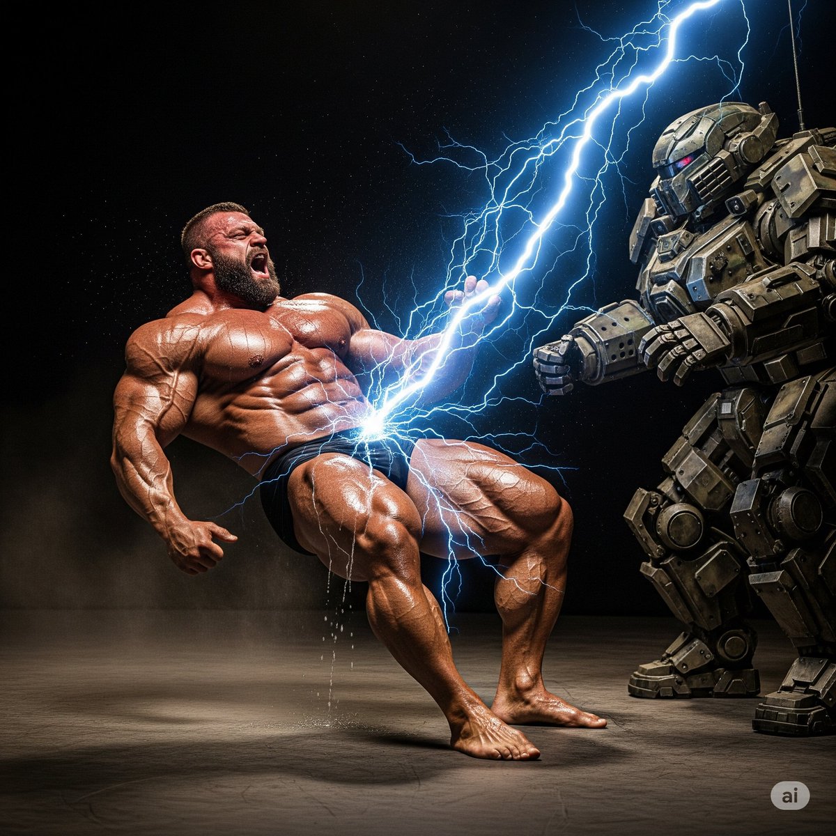Hunter119186's tweet photo. #ai #muscular #MusclesMen #Fantasy #daddy #Strongmen #bondage #muscle #muscles #aiphoto #AIArtwork #aicharacter https://t.co/q0iRo0pMJJ