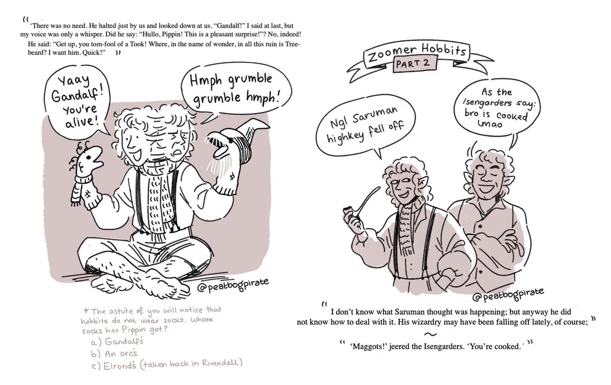 peatbogpirate's tweet photo. Two Towers reread silliness #LOTR https://t.co/BmvlOgxjUk