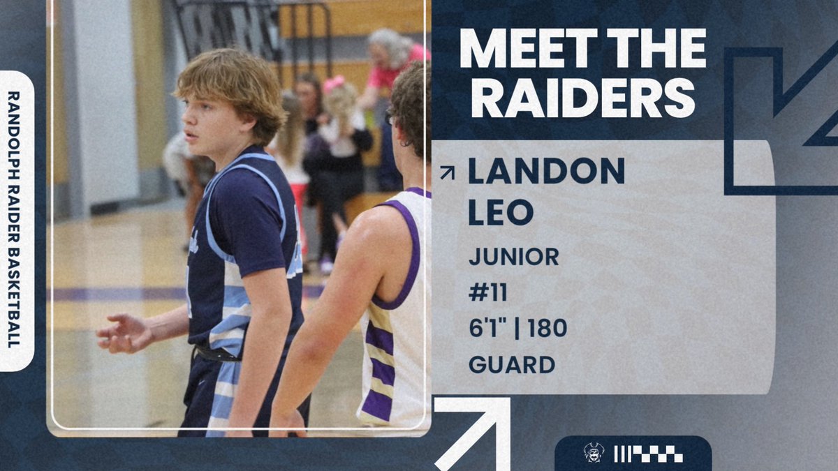 Randolph Basketball (@rraidersmbb) on Twitter photo Introducing the 25/26 Raiders‼️
<a href="/Landonleo3/">Landon leo</a> is a Junior that has appeared in 6 career varsity games coming into the season. Landon shot 36% from 3 in varsity games as a sophomore. This summer Landon led the team in steals, 2nd on the team in assist, and 3rd in rebounds. Introducing the 25/26 Raiders‼️
<a href="/Landonleo3/">Landon leo</a> is a Junior that has appeared in 6 career varsity games coming into the season. Landon shot 36% from 3 in varsity games as a sophomore. This summer Landon led the team in steals, 2nd on the team in assist, and 3rd in rebounds.